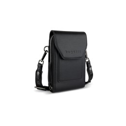 Сумка наплечная BUGATTI АЛМАТА | ALMATA, чёрная, полиуретан, 11х4х19 см