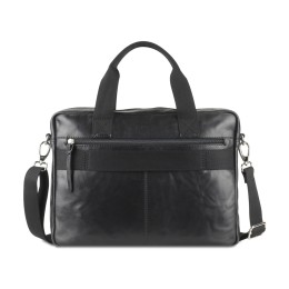 Сумка Mano "Don Luca", натуральная кожа в черном цвете, 37 х 27 х 6 см