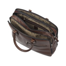 Сумка Mano "Don Valentino", натуральная кожа в коричневом цвете, 41,5 х 31 х 10 см