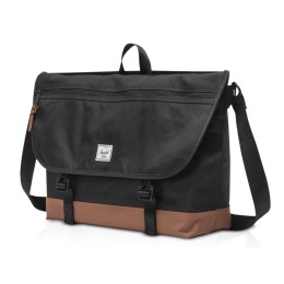 Сумка-мессенджер Herschel Cove из переработанного материала 22,5 л - сплошной черный