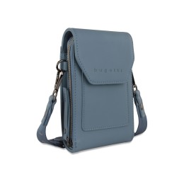 Сумка наплечная BUGATTI АЛМАТА | ALMATA, голубая, полиуретан, 11х4х19 см