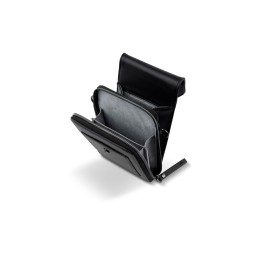 Сумка наплечная BUGATTI АЛМАТА | ALMATA, чёрная, полиуретан, 11х4х19 см