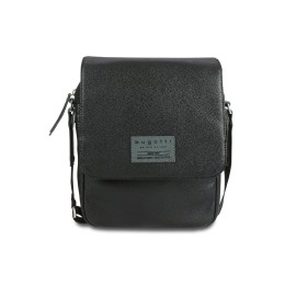 Сумка наплечная BUGATTI МОТОБАЙК D | MOTO D, чёрная, полиуретан, 25х8х30 см, 4 л