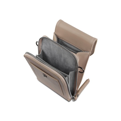 Сумка наплечная BUGATTI АЛМАТА | ALMATA, песочная, полиуретан, 11х4х19 см