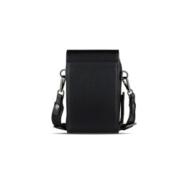 Сумка наплечная BUGATTI АЛМАТА | ALMATA, чёрная, полиуретан, 11х4х19 см