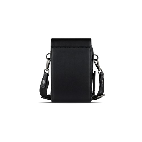 Сумка наплечная BUGATTI АЛМАТА | ALMATA, чёрная, полиуретан, 11х4х19 см