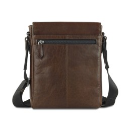 Сумка через плечо Mano "Don Valentino", натуральная кожа в коричневом цвете, 21 х 25 х 5 см