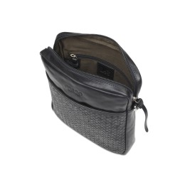 Сумка через плечо Mano "Don Luca", натуральная кожа в черном цвете, 23 х 26,5 х 4,5 см