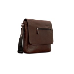 Сумка через плечо Mano "Don Valentino", натуральная кожа в коричневом цвете, 25 х 27 х 7 см