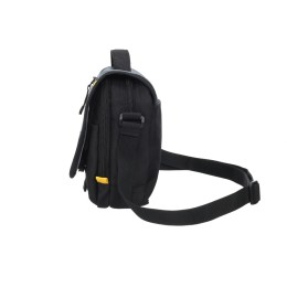 Сумка наплечная TORBER, черный/серый, полиэстер/добби, 15х5х22 см