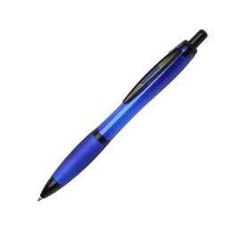 Nash шариковая ручка из переработанного пластика с черной отделкой (черные чернила) - Королевский синий