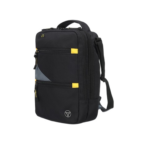 Сумка-планшет TORBER, черный/серый, полиэстер M2, 22 x 9 x 29 см