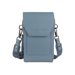Сумка наплечная BUGATTI АЛМАТА | ALMATA, голубая, полиуретан, 11х4х19 см