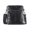 Сумка через плечо Mano "Don Luca", натуральная кожа в черном цвете, 23 х 26,5 х 4,5 см