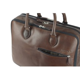 Сумка Mano "Don Valentino", натуральная кожа в коричневом цвете, 41,5 х 31 х 10 см