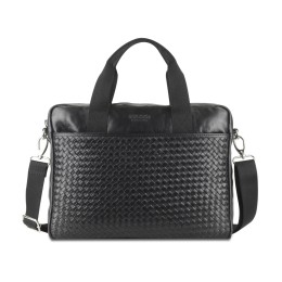 Сумка Mano "Don Luca", натуральная кожа в черном цвете, 37 х 27 х 6 см