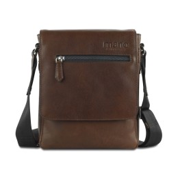 Сумка через плечо Mano "Don Valentino", натуральная кожа в коричневом цвете, 21 х 25 х 5 см