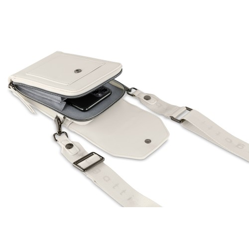 Сумка наплечная BUGATTI АЛМАТА | ALMATA, бежевая, полиуретан, 11х4х19 см