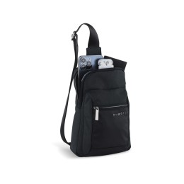 Сумка кросс-боди мужская BUGATTI СЕРА | SERA, антрацитовая, полиэстер, 17х6х26,5 см, 2,5 л