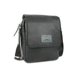 Сумка наплечная BUGATTI МОТОБАЙК D | MOTO D, чёрная, полиуретан, 25х8х30 см, 4 л