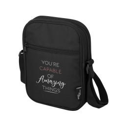 Byron сумка через плечо из переработанных материалов по стандарту GRS объемом 2 л - Черный