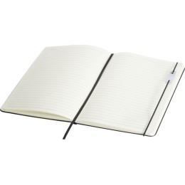 Набор Legato Elegance из блокнота формата А5 в твердой обложке и ручки-роллера, черный/черный