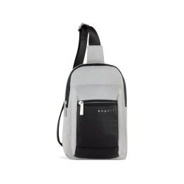 Сумка кросс-боди мужская BUGATTI СЕРА | SERA, светло-серая, полиэстер, 17х6х26,5 см, 2,5 л