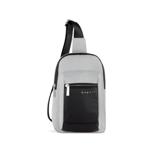 Сумка кросс-боди мужская BUGATTI СЕРА | SERA, светло-серая, полиэстер, 17х6х26,5 см, 2,5 л
