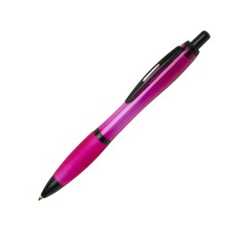 Nash шариковая ручка из переработанного пластика с черной отделкой (черные чернила) -Фуксия