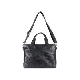 Сумка Mano "Don Luca", натуральная кожа в черном цвете, 37 х 27 х 6 см