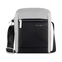 Сумка наплечная мужская BUGATTI СЕРА | SERA, светло-серая, полиэстер, 17х5,5х21 см, 1,5 л