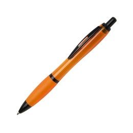Nash шариковая ручка из переработанного пластика с черной отделкой (черные чернила) - Оранжевый