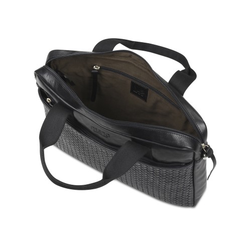 Сумка Mano "Don Luca", натуральная кожа в черном цвете, 37 х 27 х 6 см