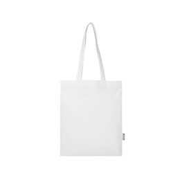 Мадрас Блэнд эко-сумка из переработанного хлопка GRS плотностью 140 г/м² объемом 7 л - Белый