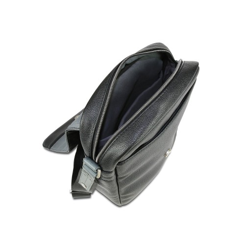 Сумка наплечная BUGATTI МОТОБАЙК D | MOTO D, чёрная, полиуретан, 25х8х30 см, 4 л