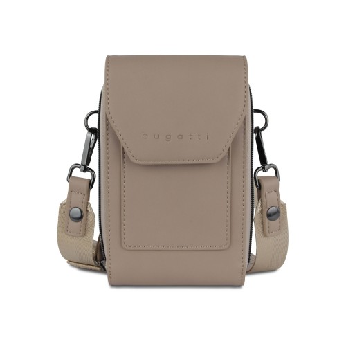 Сумка наплечная BUGATTI АЛМАТА | ALMATA, песочная, полиуретан, 11х4х19 см