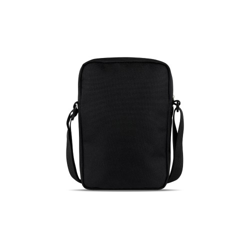 Сумка через плечо BUGATTI БЛАНК ОБЛЕГЧЕННАЯ | BLANC DELIGHT, чёрная, нейлон RPET600D/тарпаулин/полиэстер, 16х4х23 см, 1 л