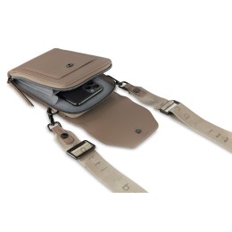 Сумка наплечная BUGATTI АЛМАТА | ALMATA, песочная, полиуретан, 11х4х19 см