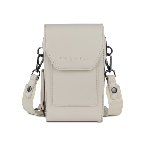 Сумка наплечная BUGATTI АЛМАТА | ALMATA, бежевая, полиуретан, 11х4х19 см
