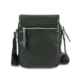 Сумка наплечная BUGATTI МОТОБАЙК D | MOTO D, чёрная, полиуретан, 18х6х24 см, 2 л