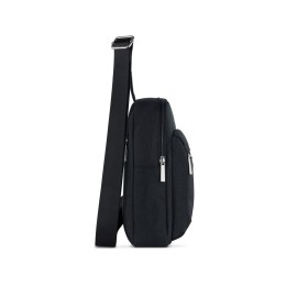 Сумка кросс-боди мужская BUGATTI СЕРА | SERA, антрацитовая, полиэстер, 17х6х26,5 см, 2,5 л