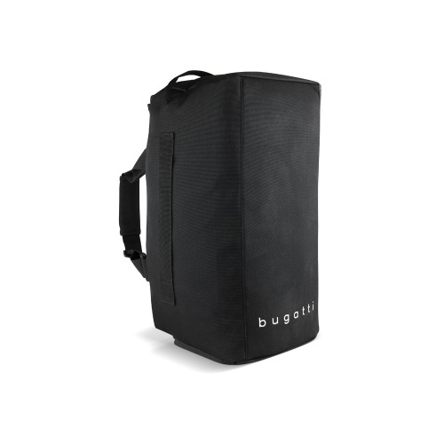 Сумка спортивная BUGATTI БЛАНК ОБЛЕГЧЕННАЯ | BLANC DELIGHT, чёрная, нейлон RPET600D/тарпаулин/полиэстер, 47х23х28 см, 22 л