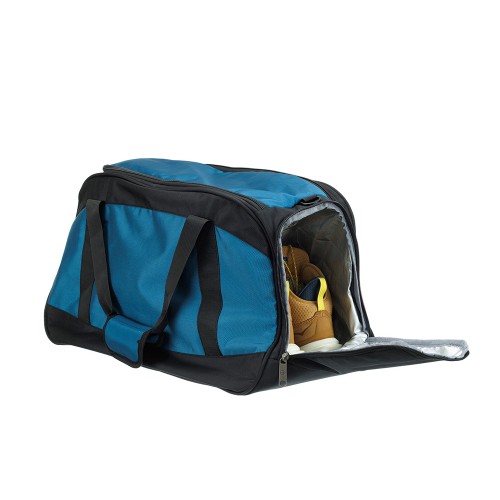 Сумка спортивная TORBER, синий/черный, полиэстер, 52 х 25 х 30 см