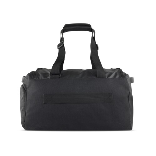 Сумка спортивная BUGATTI БЛАНК ОБЛЕГЧЕННАЯ | BLANC DELIGHT, чёрная, нейлон RPET600D/тарпаулин/полиэстер, 47х23х28 см, 22 л