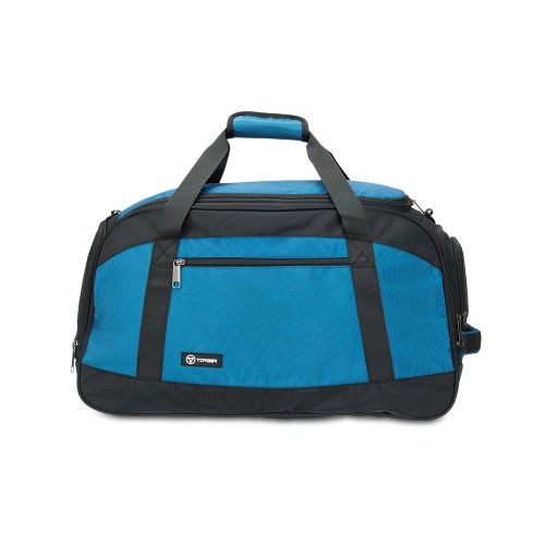 Сумка спортивная TORBER, синий/черный, полиэстер, 52 х 25 х 30 см
