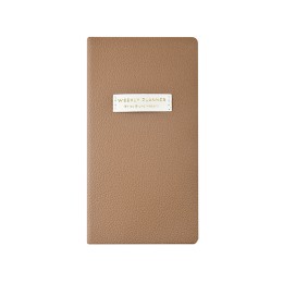 Еженедельник недатированный А6 "Total beige" с нашивкой, бежевый