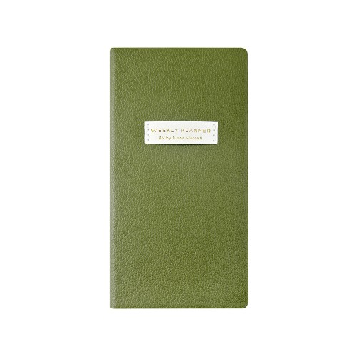 Еженедельник недатированный А6 "Verde" с нашивкой, зеленый