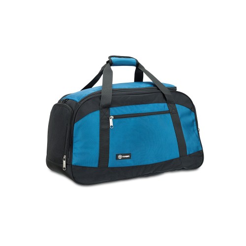 Сумка спортивная TORBER, синий/черный, полиэстер, 52 х 25 х 30 см