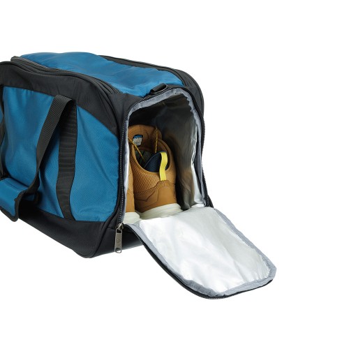 Сумка спортивная TORBER, синий/черный, полиэстер, 52 х 25 х 30 см