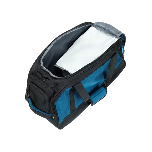Сумка спортивная TORBER, синий/черный, полиэстер, 52 х 25 х 30 см